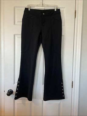 Athleta Black Bootcut Snap-Hem Pants